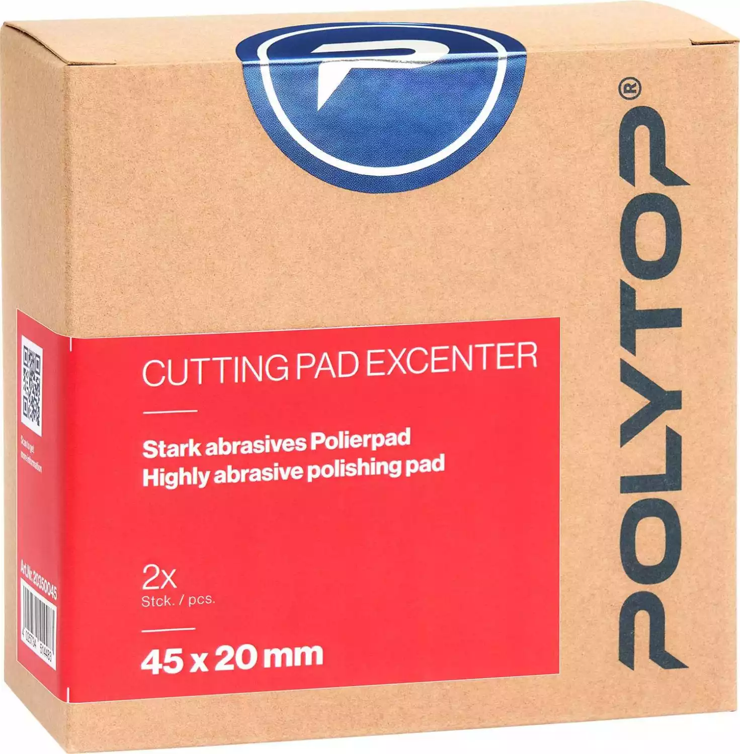 Cutting Pad rot Excenter 45 x 20 mm, 2er Pack